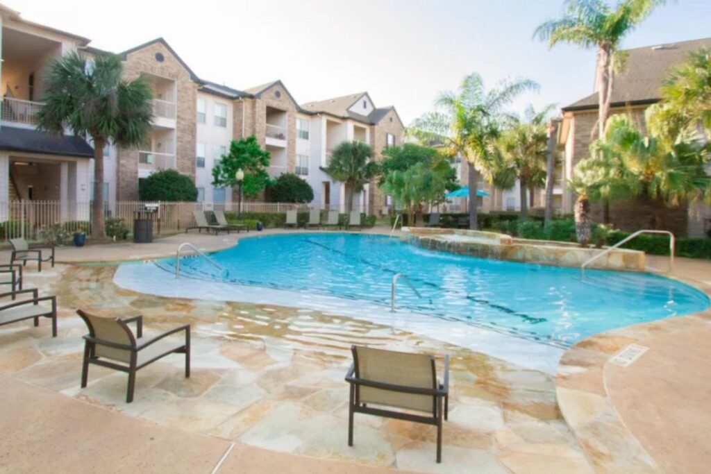 Exterior swimming pool at The Veranda